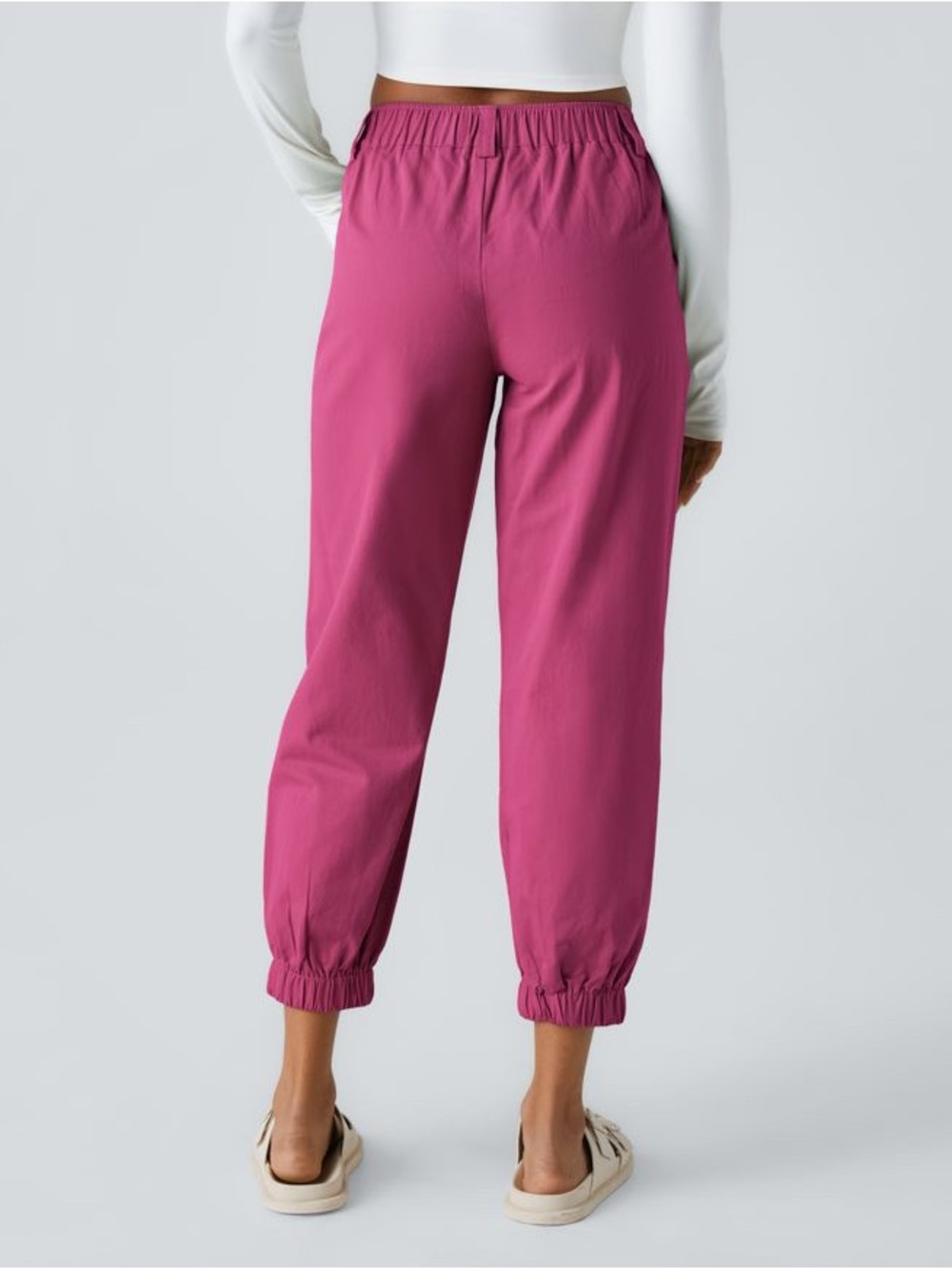 Halara Mid Rise Casual Joggers with Pockets in Pink size L Large NWT - Picture 2 of 15